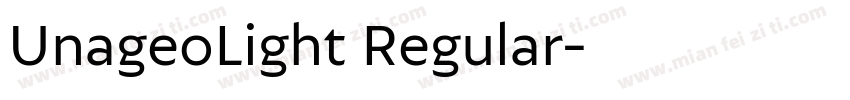 UnageoLight Regular字体转换